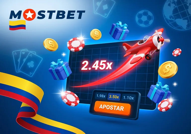 Mostbet Aviator Colombia: juego crash de Spribe con multiplicadores y RTP del 97%.