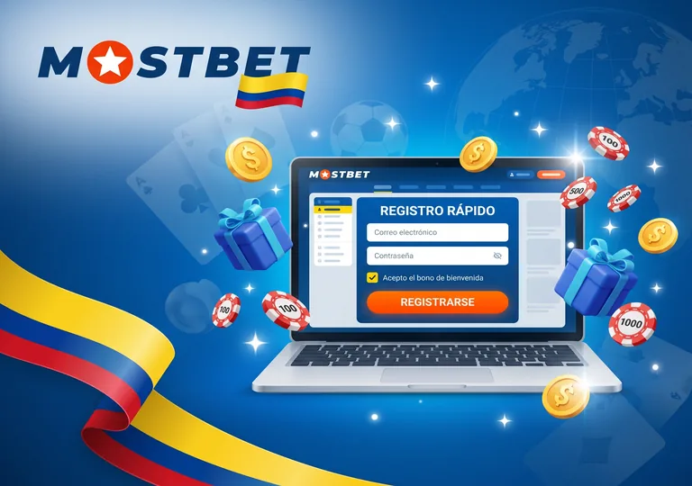 Cómo registrarse en Mostbet Colombia para obtener el bono de bienvenida.