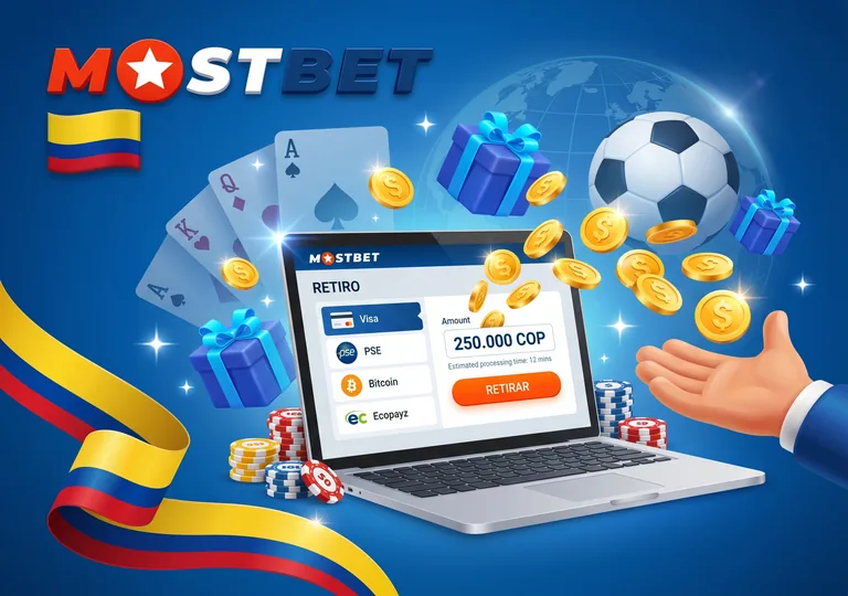 Opciones de retiro en Mostbet Colombia: PSE, Nequi, transferencia bancaria, Visa y criptomonedas.
