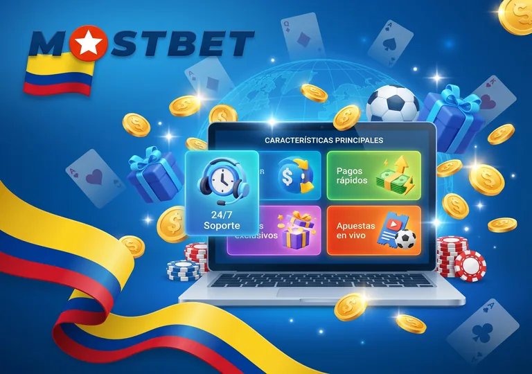 Principales características de Mostbet: cuatro productos, pagos locales y app nativa.